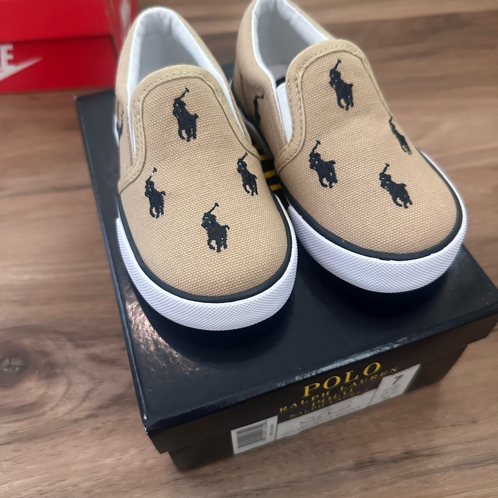 Polo by Ralph Lauren Kids Tan Slip-On Shoes